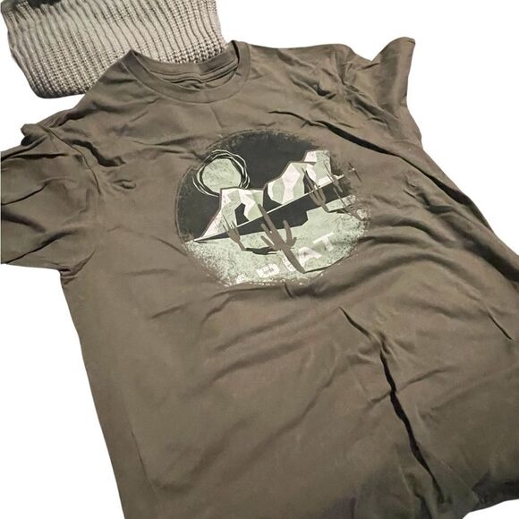 Ariat Khaki Mountain Graphic Tee new without tags size small - Picture 2 of 2